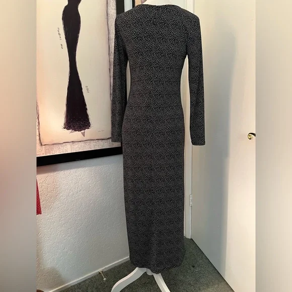 ModCloth Elegant Black and White Long Sleeve Dress - Picture 3 of 8